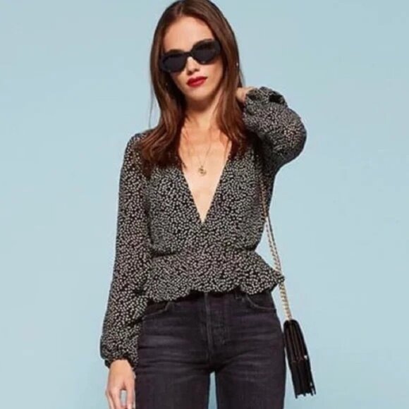 Reformation Camila Top, Nebraska, XS - Picture 2 of 5